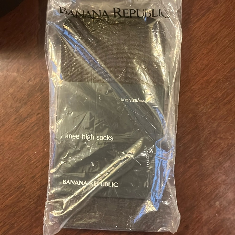 Banana Republic Knee High Socks Brown NWT